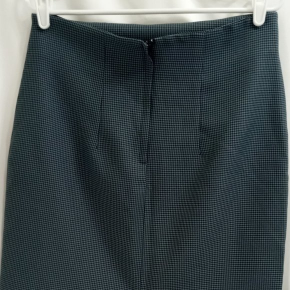 Vintage Fashion Bug Unite Women's Sz 14 Black & Blue Checkered Pencil Skirt USA - Picture 5 of 9